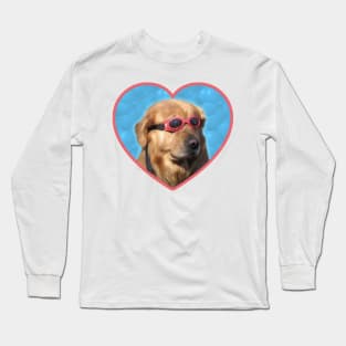 Swimming Goggle Dog Long Sleeve T-Shirt